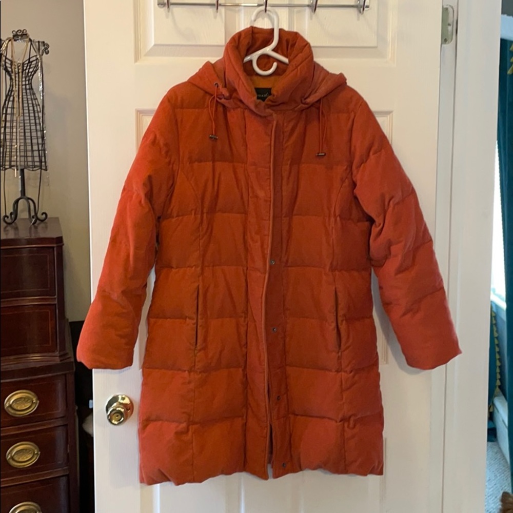 1 Madison down coat. Burnt orange